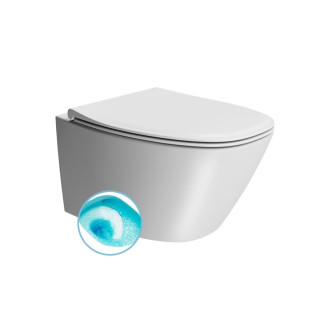 MODO závesná WC misa, Swirlflush, 37x54cm, biela dual-mat