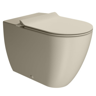 PURA WC misa kombi spodný/zadný odpad, Swirlflush, 36x63cm, creta dual-mat