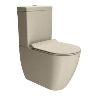 PURA WC misa kombi spodný/zadný odpad, Swirlflush, 36x63cm, creta dual-mat