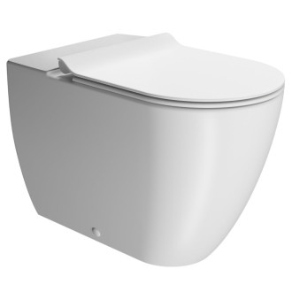 PURA WC misa kombi spodný/zadný odpad, Swirlflush, 36x63cm, biela dual-mat