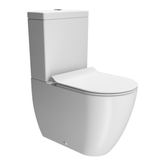 PURA WC kombi, Swirlflush, spodný/zadný odpad, biela dual-mat