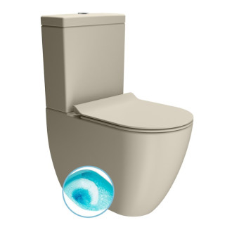 PURA WC kombi, Swirlflush, spodný/zadný odpad, creta dual-mat