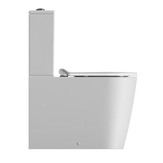 KUBE X WC kombi, Swirlflush, spodný/zadný odpad, biela dual-mat