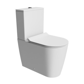 KUBE X WC kombi, Swirlflush, spodný/zadný odpad, biela dual-mat