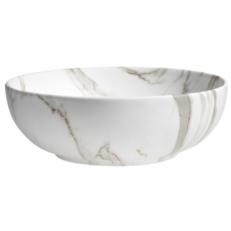 RONDANE keramické umývadlo na dosku Ø 41cm, bianco carrara