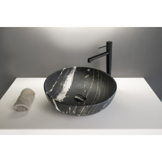 RONDANE keramické umývadlo na dosku Ø 41cm, carnico mramor