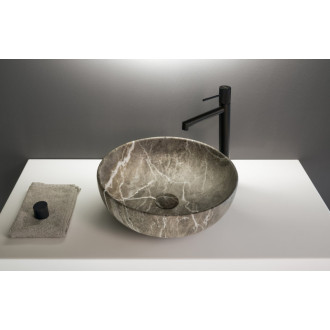 RONDANE keramické umývadlo na dosku Ø 41cm, breccia mramor