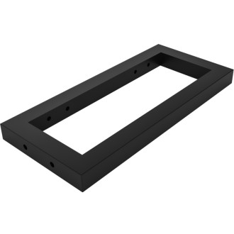 CERANO - Doska pod umývadlo Navira Pro + 2 konzoly pod dosku - čierna matná - 121x46,5x3,6 cm