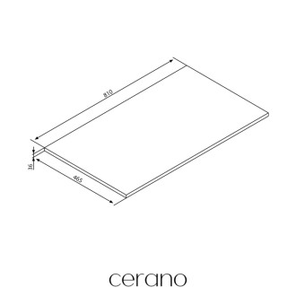 CERANO - Doska pod umývadlo Navira Pro + 2 konzoly pod dosku - čierna matná - 81x46,5x3,6 cm
