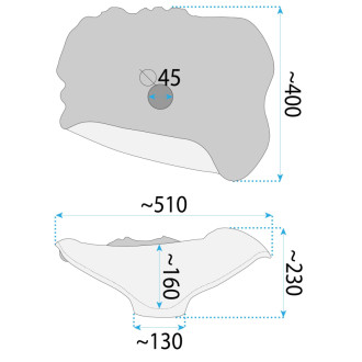 Keramické umývadlo na dosku REA HM-17 Handmade ART