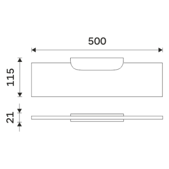 Nimco Nikau NK 30091B-50-26 Polica, 50 cm chróm