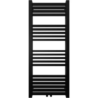 CERANO - Kúpeľňový radiátorový set Franko - kombinované vykurovanie, wifi tyč - stredové pripojenie 50 mm - 392W - čierna matná - 1200x500 mm