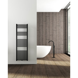 CERANO - Kúpeľňový radiátorový set Franko - kombinované vykurovanie, wifi tyč - stredové pripojenie 50 mm - 514W - čierna matná - 1600x500 mm