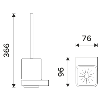 Nimco Nikau NK 30094KN-26 Toaletná WC kefa chróm