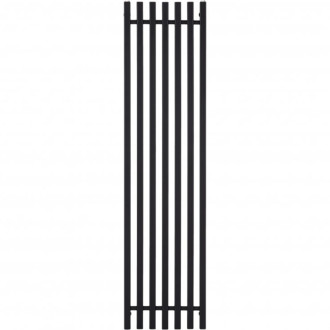 CERANO - Kúpeľňový radiátorový set Francesco - ústredné vykurovanie - bočné jednobodové pripojenie - 872W - čierna matná - 1500x390 mm