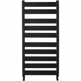 CERANO - Kúpeľňový radiátorový set Marco - kombinované vykurovanie, wifi tyč - bočné jednobodové pripojenie - 816W - čierna matná - 1125x550 mm