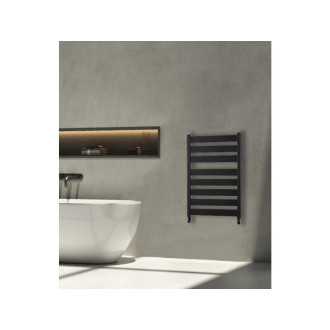 CERANO - Kúpeľňový radiátorový set Marco - ústredné vykurovanie - bočné jednobodové pripojenie - 698W - čierna matná - 920x550 mm