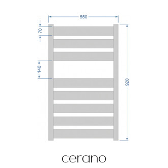 CERANO - Kúpeľňový radiátorový set Marco - ústredné vykurovanie - bočné jednobodové pripojenie - 698W - čierna matná - 920x550 mm
