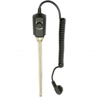 CERANO - Kúpeľňový radiátorový set Vincenzo - kombinované vykurovanie, termo tyč - bočné jednobodové pripojenie - 300W - čierna matná - 970x450 mm