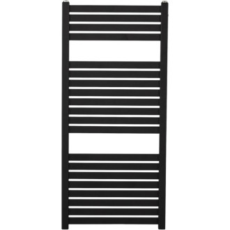 CERANO - Kúpeľňový radiátorový set Vincenzo - ústredné vykurovanie - bočné jednobodové pripojenie - 300W - čierna matná - 970x450 mm