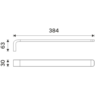 Nimco Nikau NKC 30097-90 Držiak na uteráky, 39 cm čierna matná