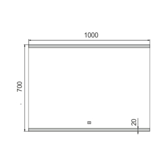 Nimco Séria 12000 ZP 12004V LED zrkadlo 1000x700 s dotykovým senzorom rám hliníkový