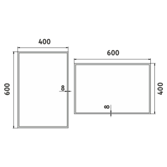 NIMCO LED zrkadlo 400x600 ZP 13000