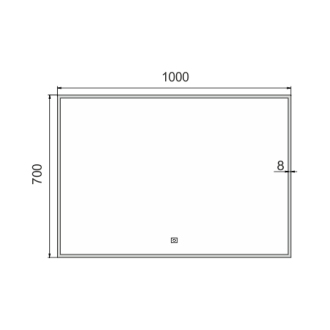 Nimco Séria 13000 ZP 13004V LED zrkadlo 1000x700 s dotykovým senzorom rám hliníkový