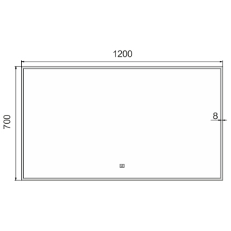 Nimco Séria 13000 ZP 13006V LED zrkadlo 1200x700 s dotykovým senzorom rám hliníkový