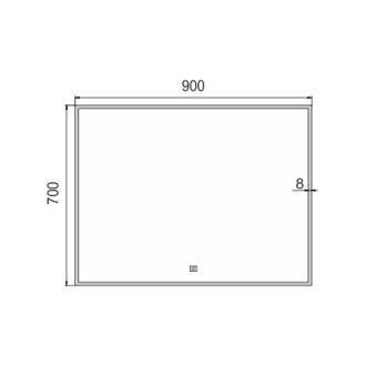 Nimco Séria 13000 ZP 13019V LED zrkadlo 900x700 s dotykovým senzorom rám hliníkový