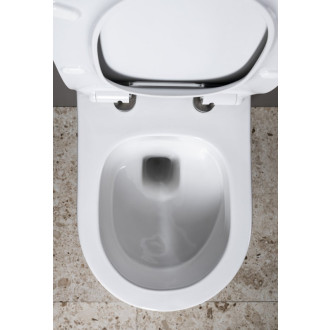 LUNA závesná WC misa, Vortex Rimless, 35,5x49cm, biela