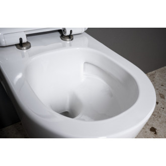 LUNA závesná WC misa, Vortex Rimless, 35,5x49cm, biela