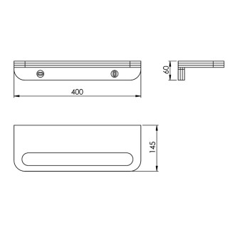 HIMALAYA polička s držiakom uterákov 400x145mm, bambus HY19