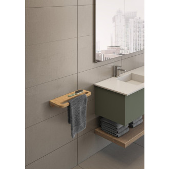 HIMALAYA polička s držiakom uterákov 400x145mm, bambus HY19