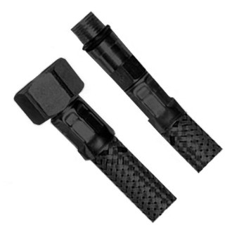 Flexibilná nerezová hadica M10x3/8", 40cm, čierna mat 33354B