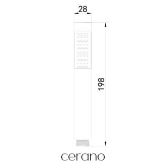 CERANO - Ručná sprcha - guľatá - 1 funkcia - čierna matná
