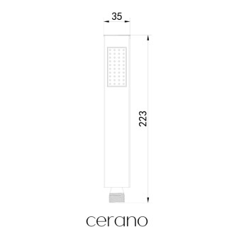 CERANO - Ručná sprcha - hranatá - 1 funkcia - čierna matná