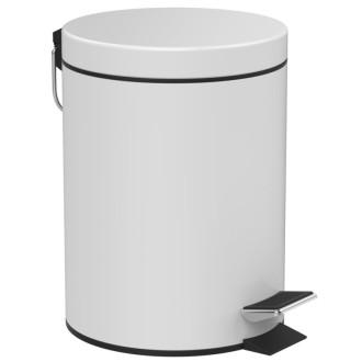 SIMPLE LINE odpadkový kôš okrúhly 5l, biela mat 28105