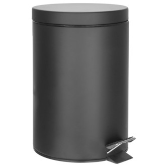 SIMPLE LINE odpadkový kôš okrúhly 12l, čierna mat 26112