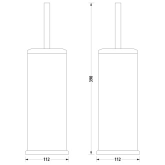 SIMPLE LINE WC kefa hranatá, čierna mat GA1210B