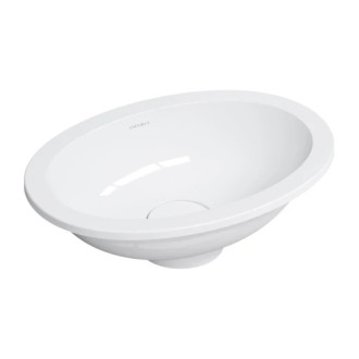 Omnires Shell M+ zápustné umývadlo, 38 × 25 cm lesklá biela SHELL380UPBP