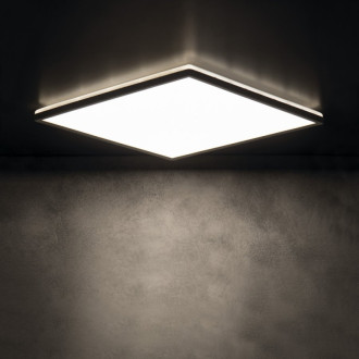 AZPO stropné LED svietidlo, 300x300mm, 17,5 W, IP54, čierna mat 59298
