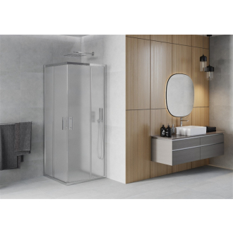 MEXEN RIO sprchovací kút štvorec 80x80x190 cm 5mm chróm-satén 860-080-080-01-30