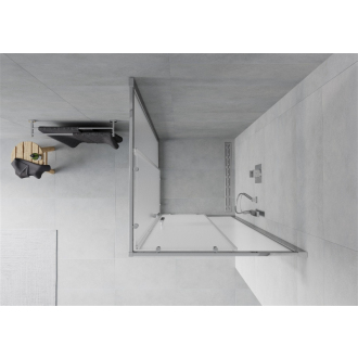 MEXEN RIO sprchovací kút štvorec 80x80x190 cm 5mm chróm-satén 860-080-080-01-30