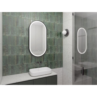 SAT zrkadlo oválne LED IP44 40x80 cm SATZOVLED4080CE