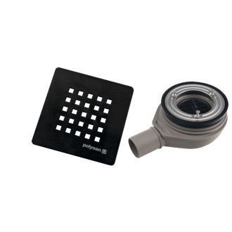 TRENECA vaničkový sifón, priemer 90mm, DN40, krytka čierna mat 84999.21 53725