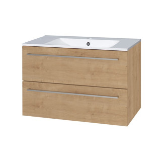 Bino, skrinka s ker. umývadlom, 810x548x460mm, spodný, dub Arlington, 2 zásuvky CN621