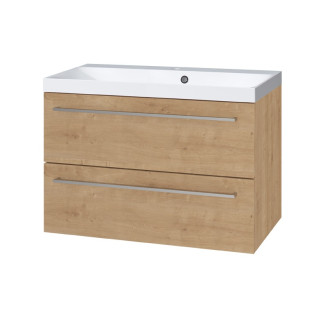 Bino, skrinka, umývadlo z lit. mram., 810x578x460mm, spodný, dub Arlington CN621M