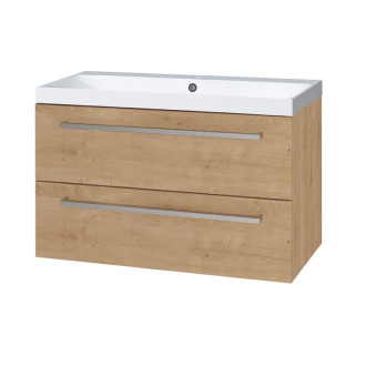 Bino, skrinka, umývadlo z lit. mram., 1010x578x460mm, spodný, dub Arlington CN622M