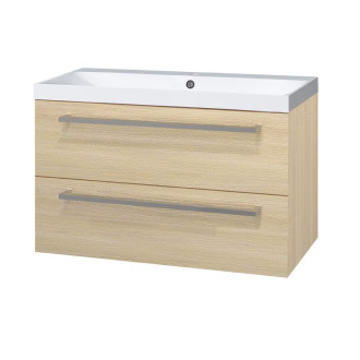 Bino, skrinka, umývadlo z lit. mram, 110x578x460 mm, spodná, dub Sand Barbera CN632M